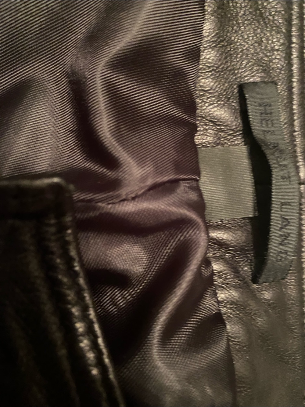 Helmut Lang leather genuine Black Straight Leg Pants size 10 waist 36 in - Picture 4 of 9